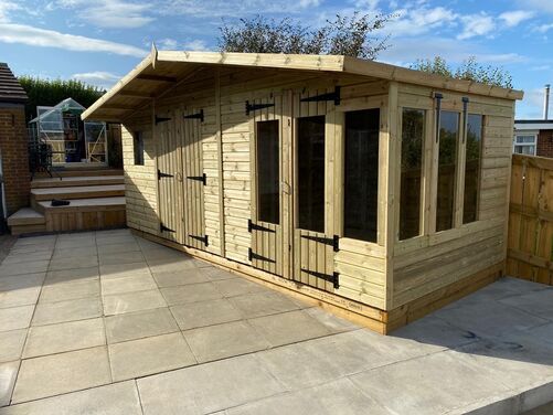 #SHA005 18x8 Apex Summer House Combi