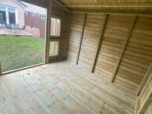 #SHA036 14x10 Apex Summer House Combi