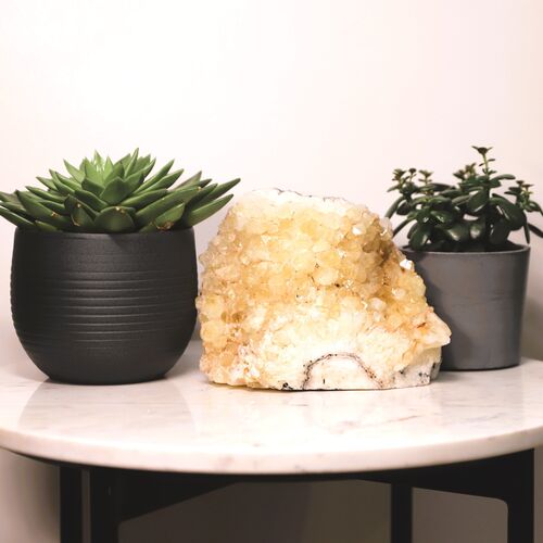 Citrine Free Standing Geode Crystal