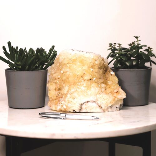 Citrine Free Standing Geode Crystal
