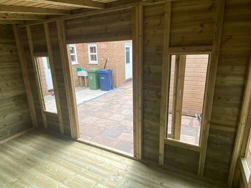 #SHP005 18x8 Pent Combi Summer House