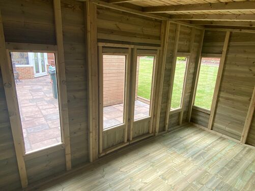 #SHP005 18x8 Pent Combi Summer House