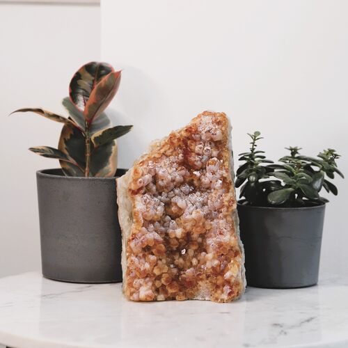 Citrine Free Standing Geode Crystal