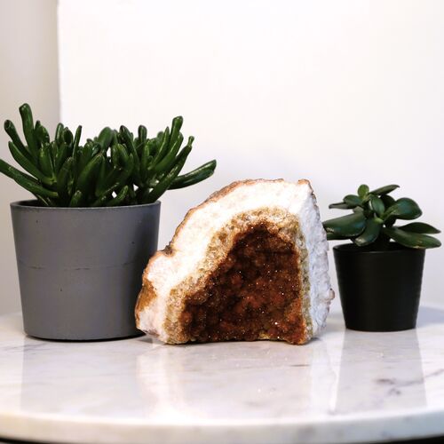 Citrine Free Standing Geode Crystal