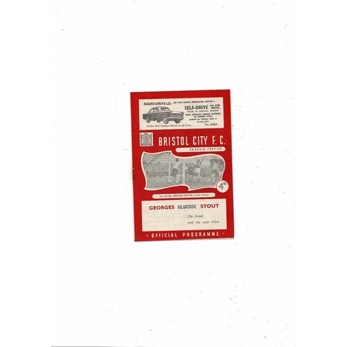 1959/60 Bristol City v Sheffield United Football Programme