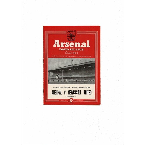 1952/53 Arsenal v Portsmouth Football Programme