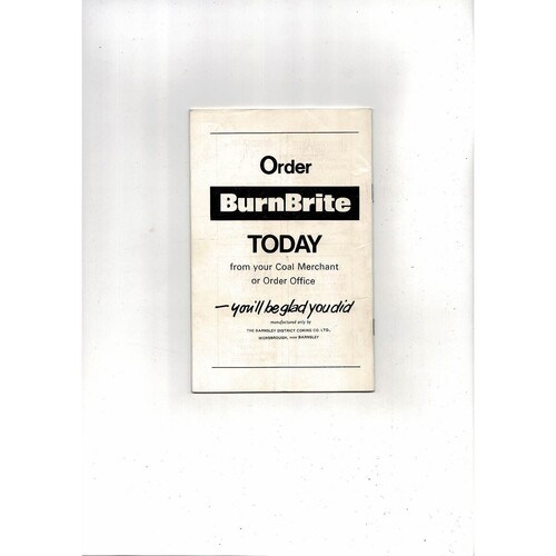 Barnsley Football Club Supporters Club Magazine September 1967 Vol 1 No 1