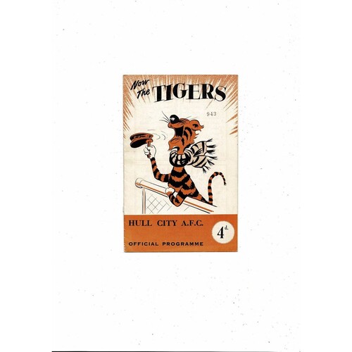 1956/57 Hull City v Darlington Football Programme