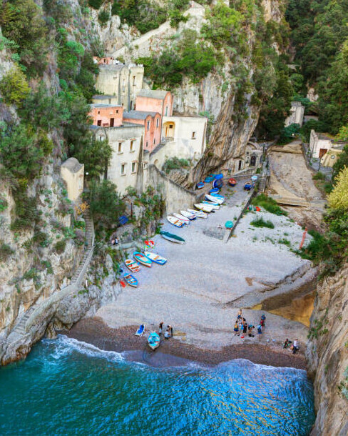 Swimming under the Fiordo di Furore bridge