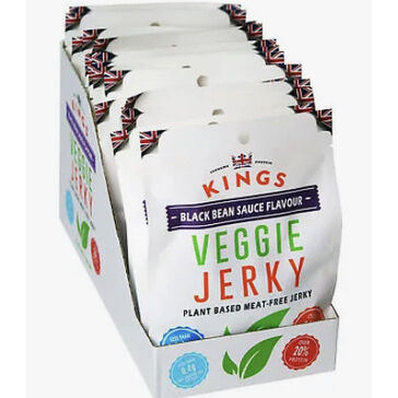 Kings Black Bean Sauce Flavour Vegan Veggie Jerky Case of 16 x 65g