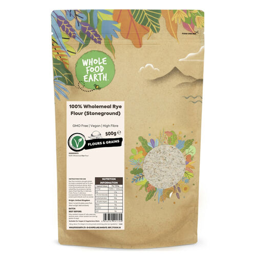 Rye Flour (Stoneground) 100% by Wholefood Earth