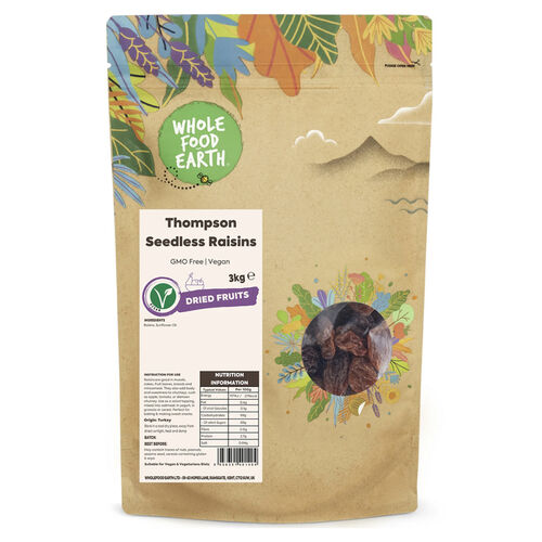 Raisins (Thompson) - Seedless by Wholefood Earth 2kg