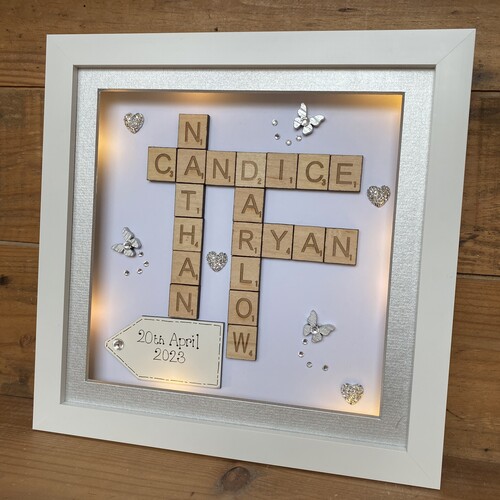 Family Name Scrabble Word Art