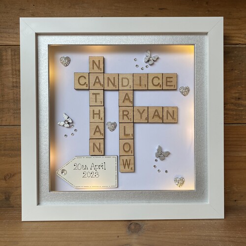 Family Name Scrabble Word Art