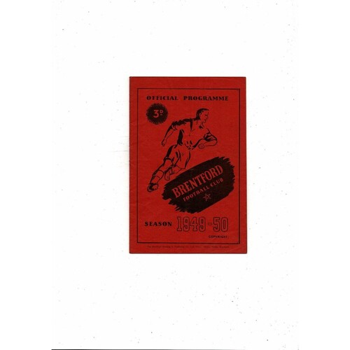 1949/50 Brentford v Plymouth Argyle Football Programme