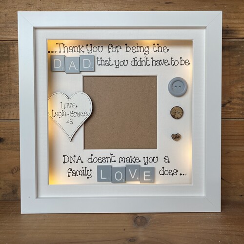 Custom Photo Frame – Father’s Day Gift for Dad, Stepdad or Stepmum