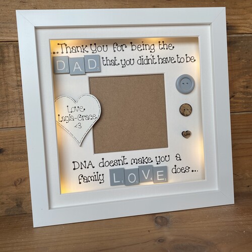 Custom Photo Frame – Father’s Day Gift for Dad, Stepdad or Stepmum