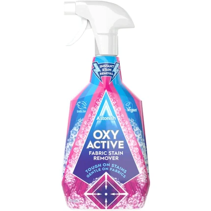 Astonish Oxy Active Fabric Stain Remover Spray, Fast Acting, Pink Blossom, 750ml