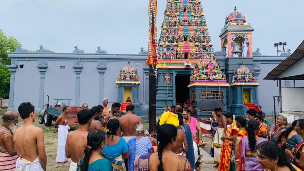 மன்னார் திருக்கேதீச்சர மஹோட்சவத் திருவிழாவிற்கான பந்தல்கால் நாட்டப்பட்டது.