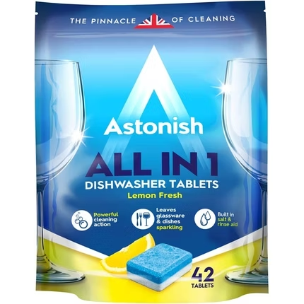 Astonish All-In-1 Powerful Cleaning Tablets With Salt And Rinse Aid