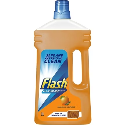 Flash All Purpose Wood Floor With Orange Peel Oil Cleaner 1L