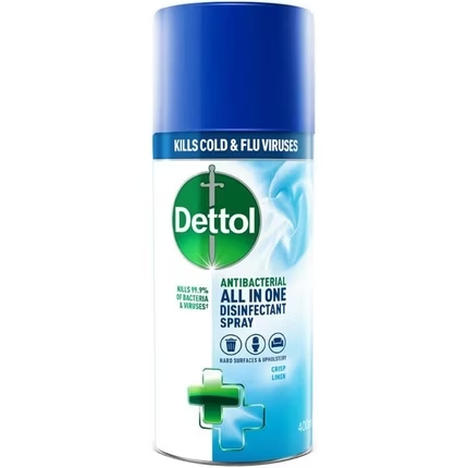 Dettol All-In-One Crisp Linen Disinfectant Spray, 400ml