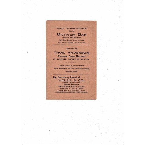 1959/60 East Fife v Brechin Scottish League Cup Football Programme