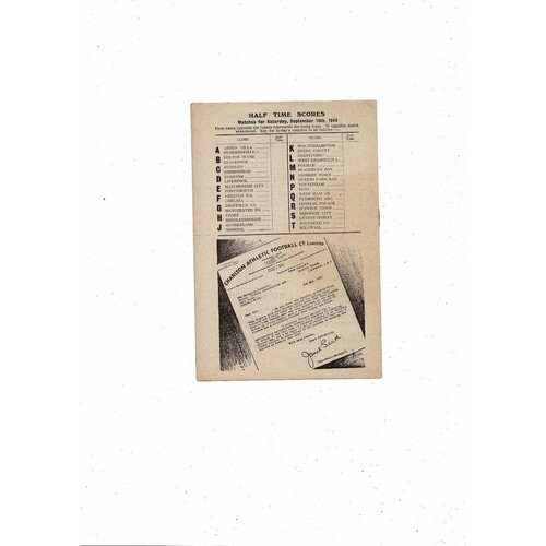 1948/49 Charlton Athletic v Newcastle United Football Programme