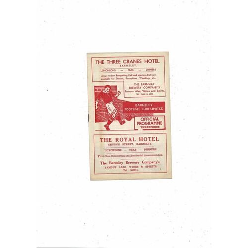Barnsley v All Star X1 Benefit Match Football Programme 1956/57