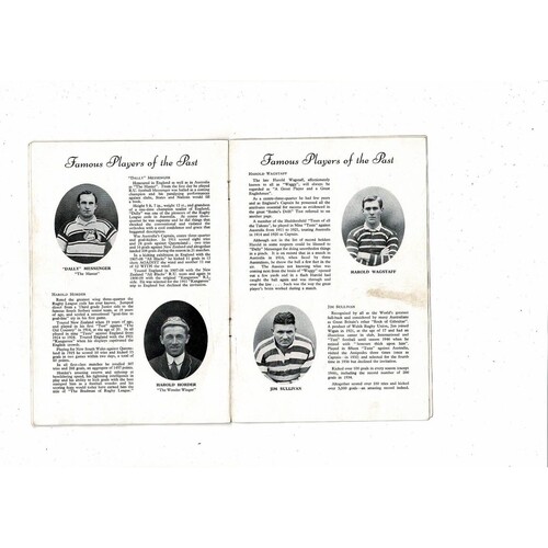 1948 The Australians Rugby League Tour Brochure