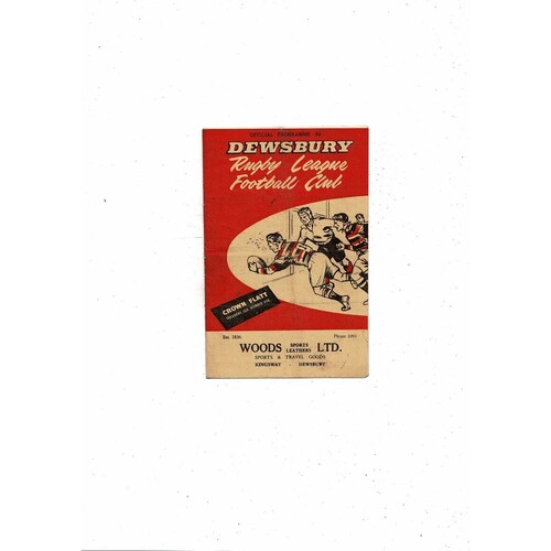1953/54 Dewsbury v Leeds (27/02/1954) Rugby League Programme