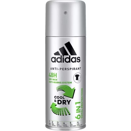 Adidas 6 in 1 Deodorant Spray Anti-Perspirant Spray For Him 150ml