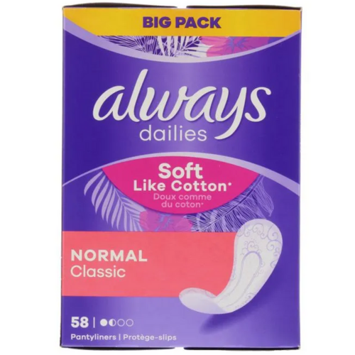 Always Dailies P/Liners Normal  58'S