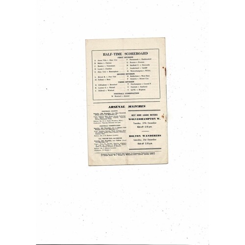 1955/56 Arsenal v Blackpool Football Programme + press cutting