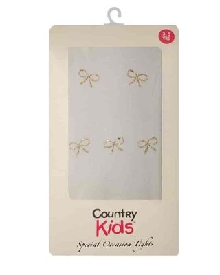 White/Silver - Lurex Bow