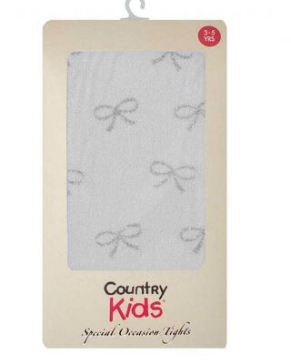 White/Silver - Lurex Bow