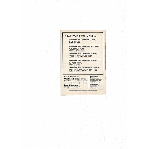 Chelsea v London X1 John Mortimore Testimonial Football Programme 1966/67