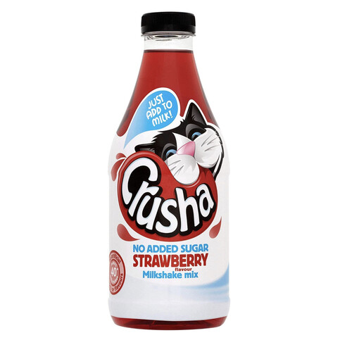 Crusha Strawberry Milkshake No Added Sugar Mix 1 Litre