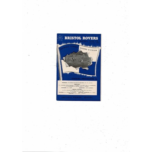 1956/57 Bristol Rovers v Leyton Orient Football Programme