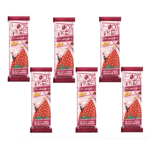 Moo Free Dairy Free & Vegan Strawberry Chocolate 20g x 6 Bars