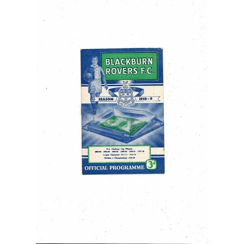 Blackburn Rovers Home Football Programmes