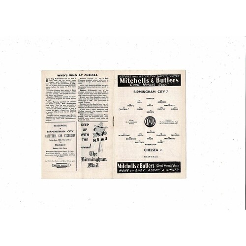 1954/55 Birmingham City v Bolton Wanderers FA Cup Football Programme