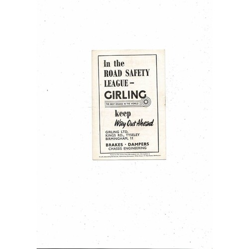 1954/55 Birmingham City v Bolton Wanderers FA Cup Football Programme