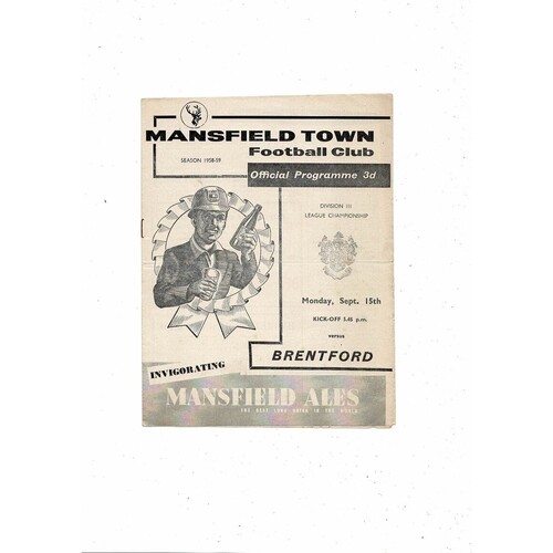 Mansfield Town Home Football Programmes
