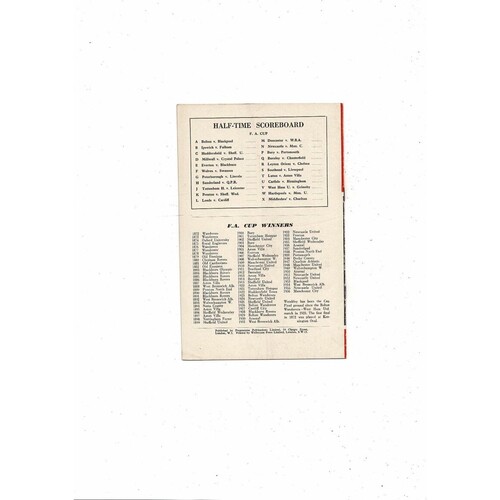 1956/57 Arsenal v Stoke City FA Cup Football Programme