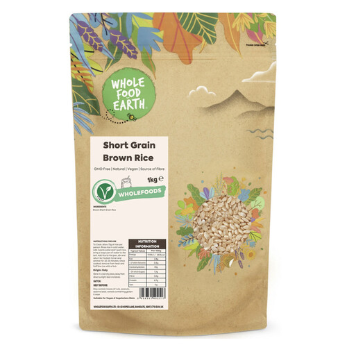 Short Grain Brown Rice by Whole Food Earth 1kg