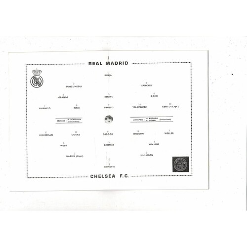 1971 Chelsea v Real Madrid Cup Winners Cup Final - Original Greek Edition