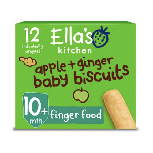 Ella's Kitchen Apple & Ginger Biscuits12x9g