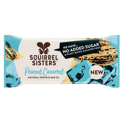 Squirrel Sisters Peanut Caramel Natural Protein Bar 40g