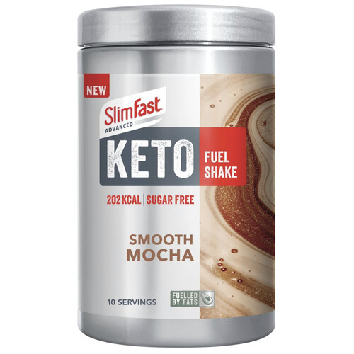 Keto Fuel Shake - Smooth Mocha by SlimFast Advanced 350g (10 Servings)